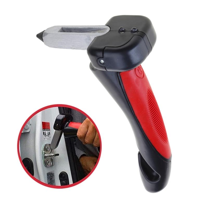 Easy To Install Car Door Handle Durable & Non Slip with Integrated LED Torch, Belt Cutter and Window Breaker Car Canes