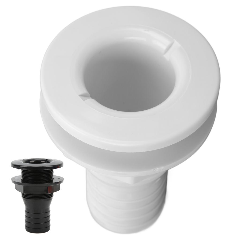 1‑1/2in Thru Hull Fitting Straight ABS Hose Connector Accessory for Boats Marines Thru Hull Hose Connection Marine Accessories