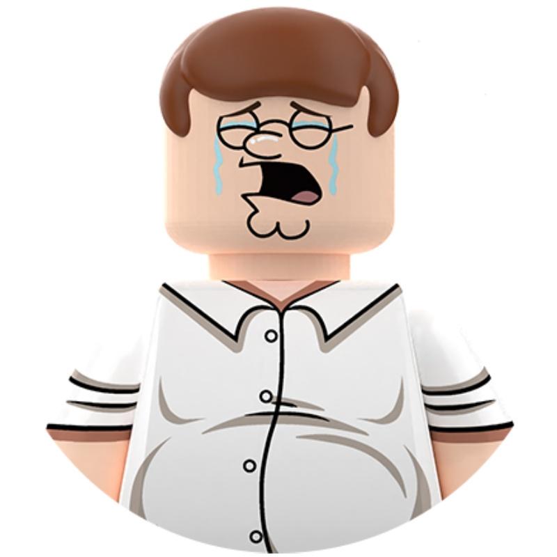 5pcs Anime Family Guys Peter action Figures Set with 5 Different Expressions Detailed Facial Features Classic Outfits