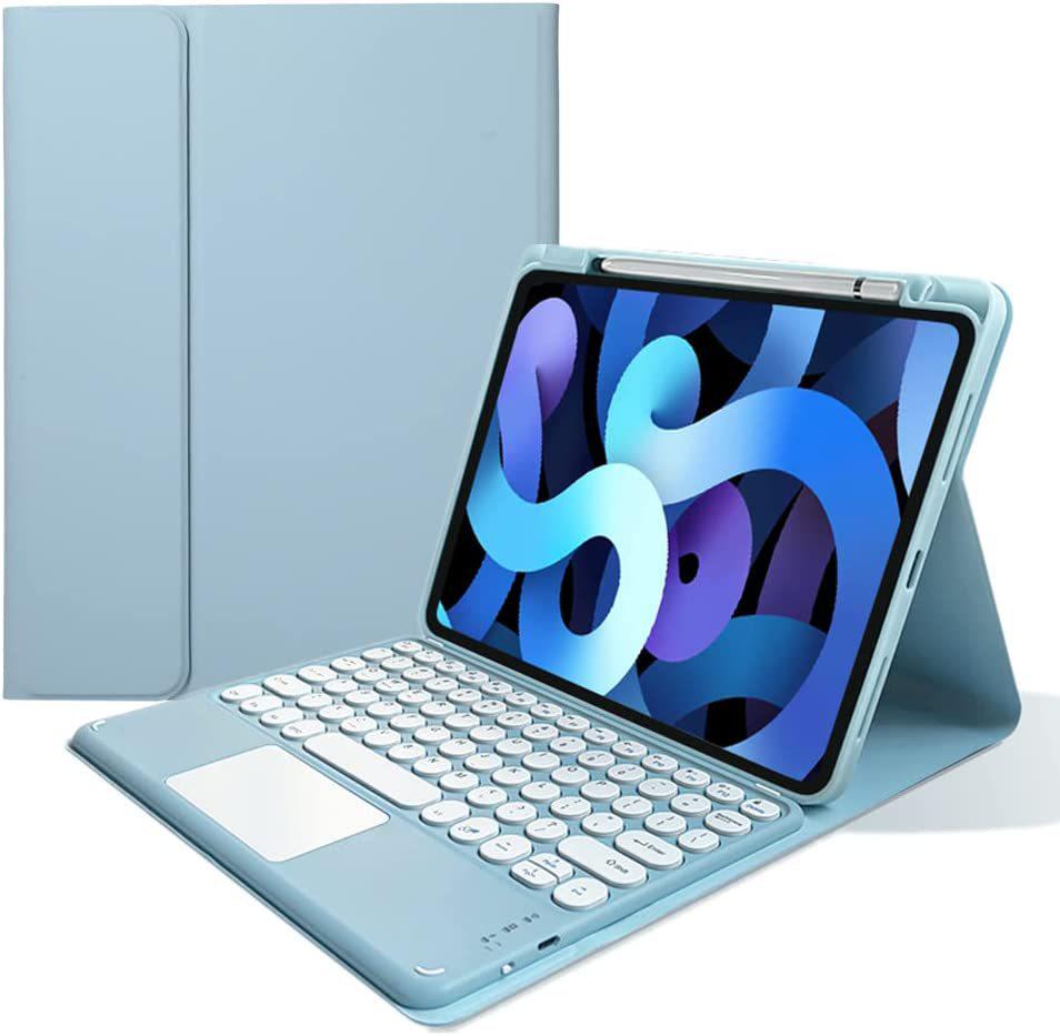 Bluetooth Touch Keyboard for Samsung Tab S9/S10/S7 FE Plus 12.4-inch & S6 Lite Protective Case