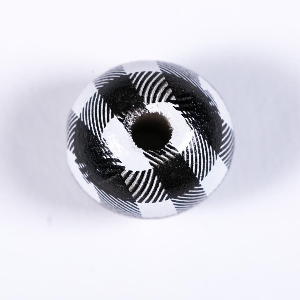 10 st Pärlmaterial Hängen Handgjorda Tillbehör Hårklämma Telefonkedja Träpärlor Färgglada DIY 16mm Rutiga Smyckestillbehör Nyckelring