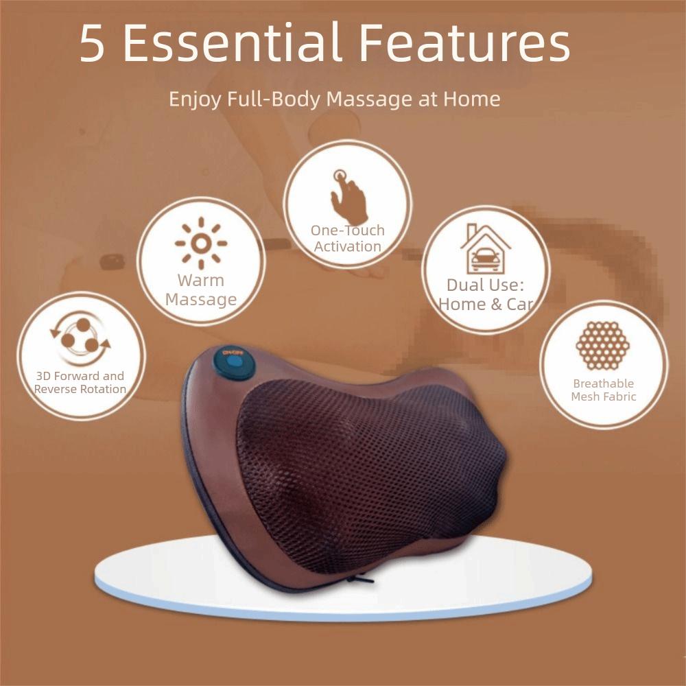 Multifunctional Electric Massage Pillow Kneading Cervical Massage Device Car Massage Pillow Home