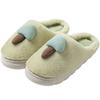 Woemn Men Cotton Slippers Home Autumn and Winter Thick-soled Non-slip Eva Plush Warm Slippers