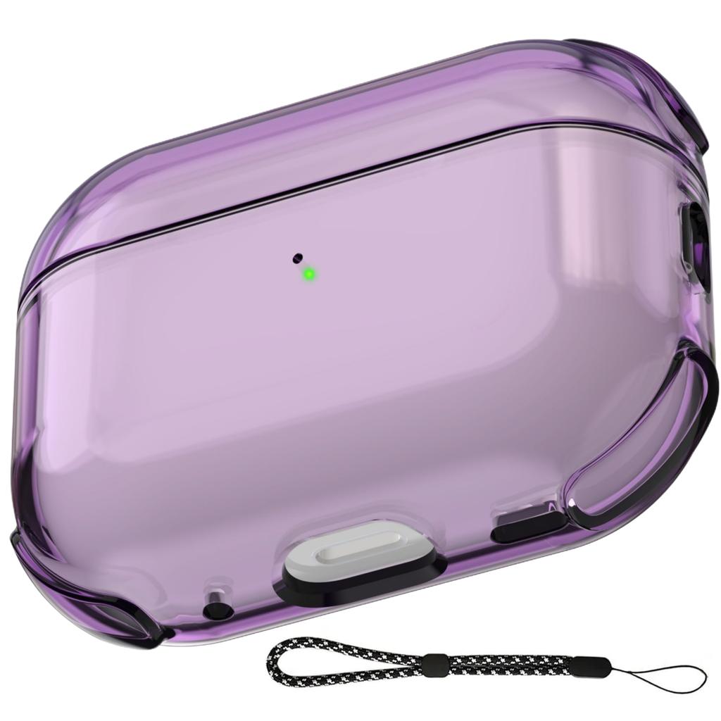 (Clear) for AirPods Pro 3 Earphone Case Clear Cover with Lanyard Soft Transparent Protective Case For AirPods Pro 3rd Generation