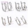 Apprêts Fermoirs Boucles d'Oreille en Zircon Cubique Mode Plaqué Or 18K Crochets d'Oreille Pour Fabrication de Boucles d'Oreilles DIY Matériaux de Bijoux