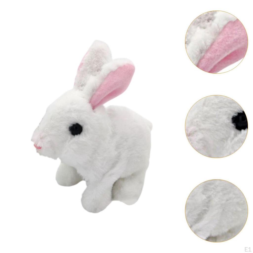 Plush Bunny Toy Adorable Interactive Rabbit for Children Toddlers Kids White