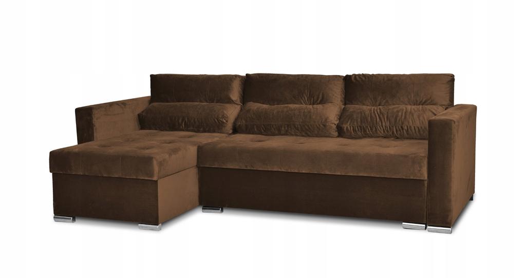 Varius Corner Sofa Bed with Sleeping Function Family Furniture Corner Brown
