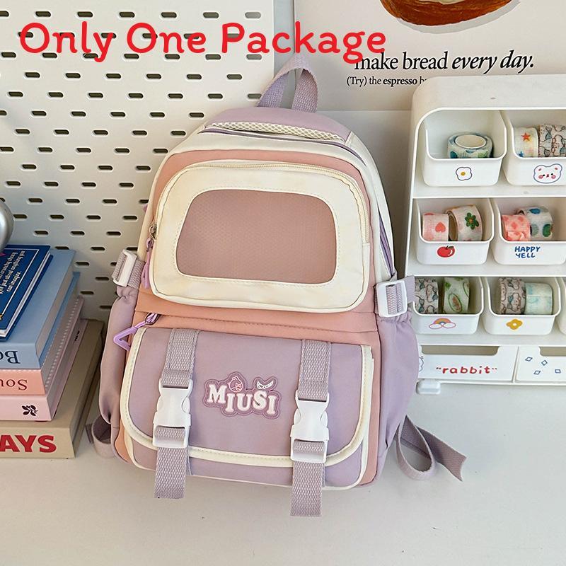 

Style Small Girls Backpack Nylon School Bag With Laptop Storage For Students Purple Small