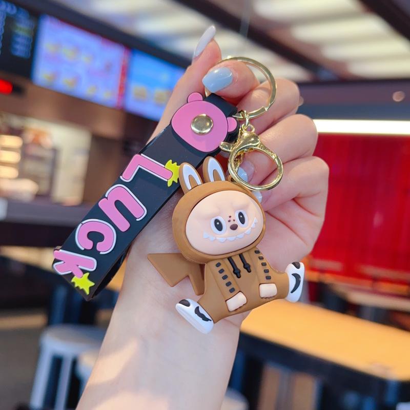Keychain Labubu Figure Monster Children's for Backpack, Keys 6.5 Cm