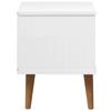 Nightstand MOLDE White 40x35x48 cm Solid Pine Wood