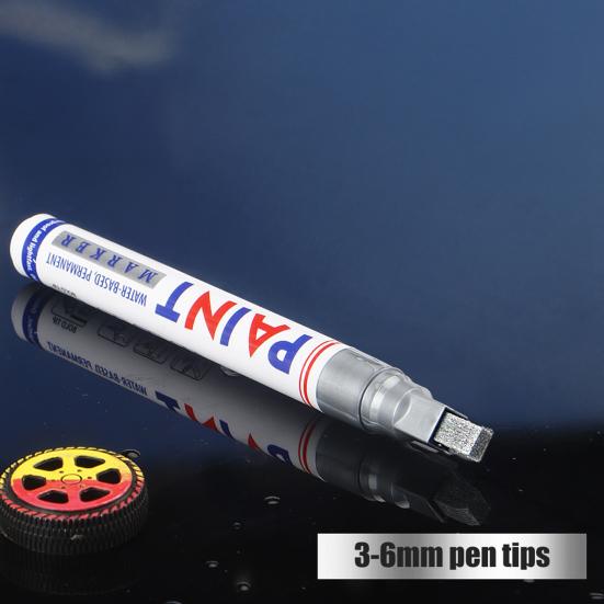 Marcador de Tinta de Grande Capacidade para Retoque de Carro Impermeável Resistente ao Desbotamento Caneta à Base de Óleo para Metal Pneu Madeira Secagem Rápida Caneta de Reparo para Inscrição em Pedra