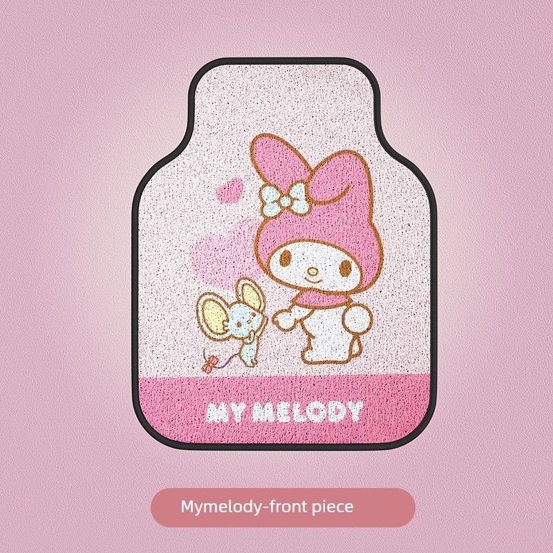 Hellokitty Car Foot Mat Filiform Pad Single Piece Neutral Protective Car Non Slip Carpet Foot Mat Anti-Dirty Mat