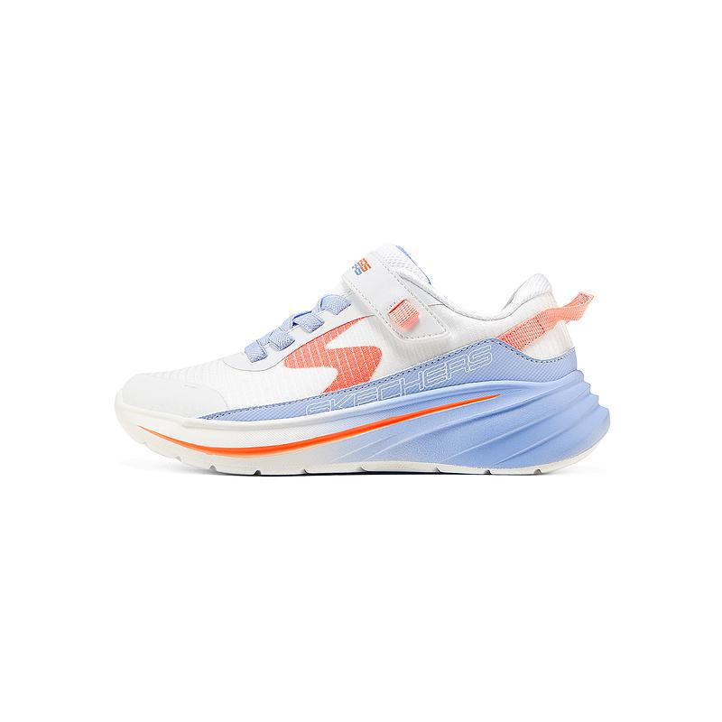 Skechers Kids Sport Elastic Comfortable Breathable Low Top Casual Shoes Kids sneaker White Blue 303571L-WLBL 27.5