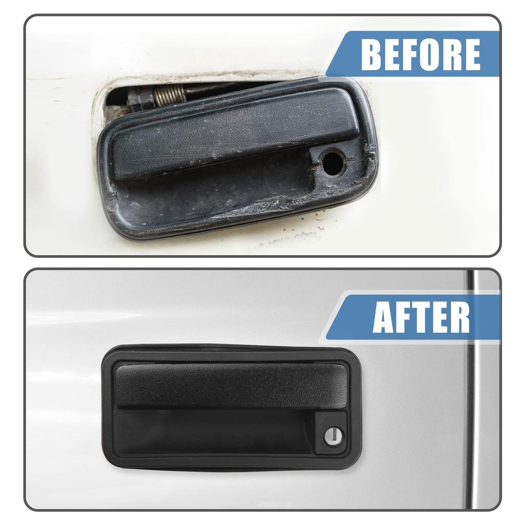 uxcell Exterior Front Door Handles for and Yukon Replacement Parts 15742229 and Left and Includes Lock Cylinder Key Chevrolet, Suburban, Tahoe, GMC,