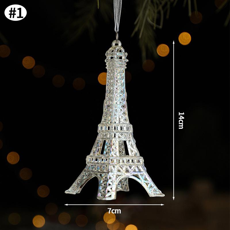 Christmas Pendants Acrylic Sequin Snowflakes Christmas Tree Ornaments Hanging Decoration Xmas New Year Atmosphere Supplies