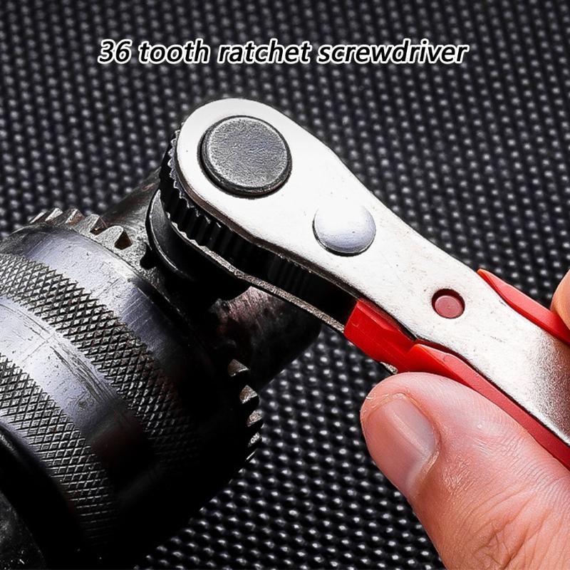 Multiple Angle Professional Ratcheting Socketing Wrenches Spanner With 36 Toothed Design For Narrow Space Mechanical Repairs