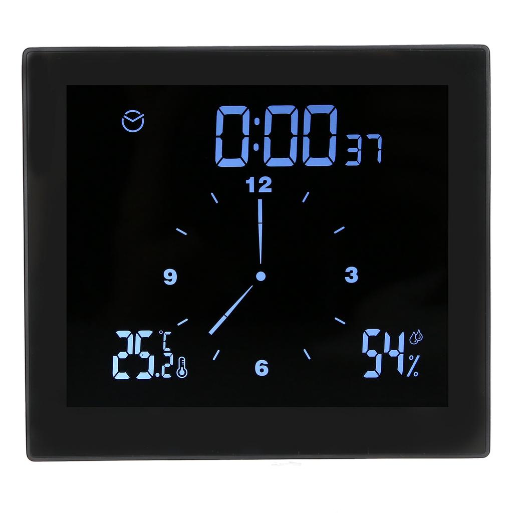 TS-WP10 Shower Clock Innovative Timer Waterproof Thermometer Hygrometer Bathroom Supply(Black )