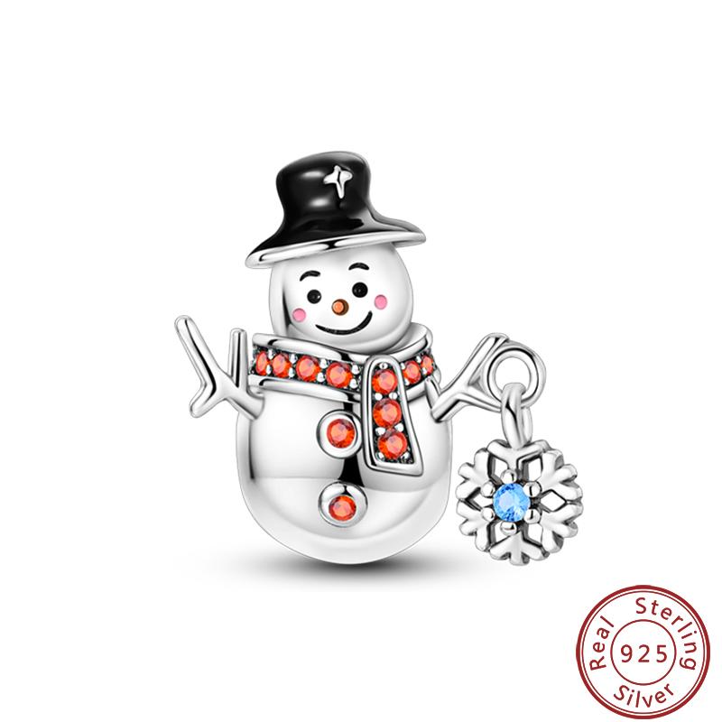 100% Copper Snowman Penguin Fireplace Warm Winter Series Charms Beads 3Mm Diy Fine Jewelry Making