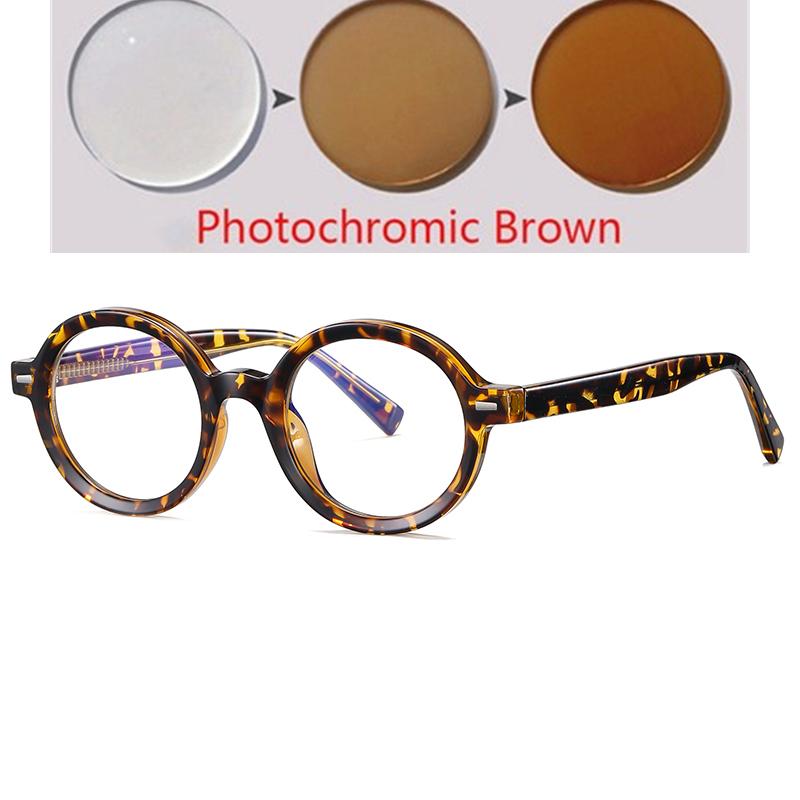 Women Men Anti Blue Rays Round Prescription Glasses For The Nearsighted Rivet Frame Student Myopes Lunettes 0 -0.5 -0.75 To -6.0