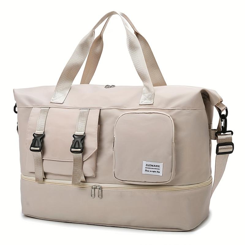 

Large capacity multifunctional travel fitness bag - multi compartment design, suitable for travel, gym and daily use бежевый