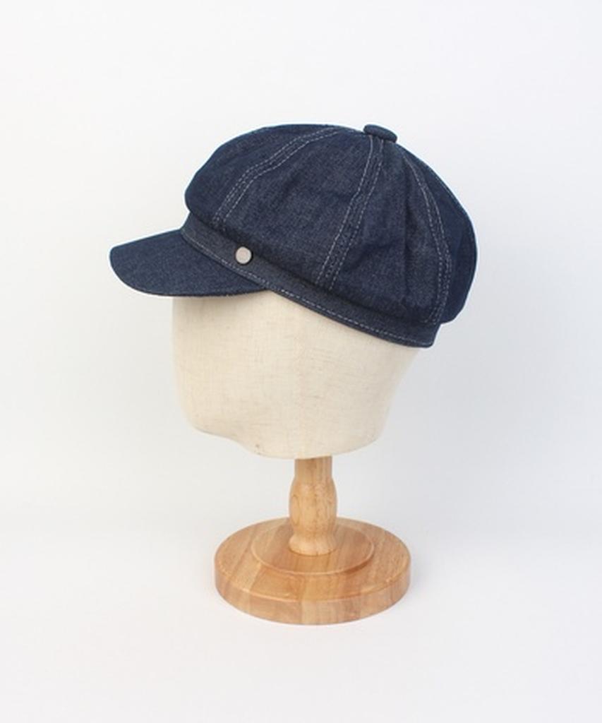 Yunibeosyeolkemiseuteuli Dark Denim Logo Newsboy Cap