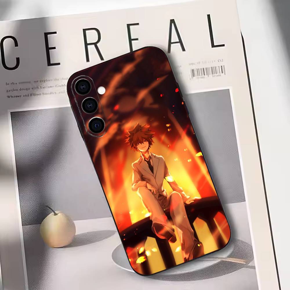 

Reborn Tsunayoshi Sawada Phone Case For Samsung Galaxy A73,A72,A71,A70,A53,A52,A51,Soft Silicone Black Cover Samsung a13 5g