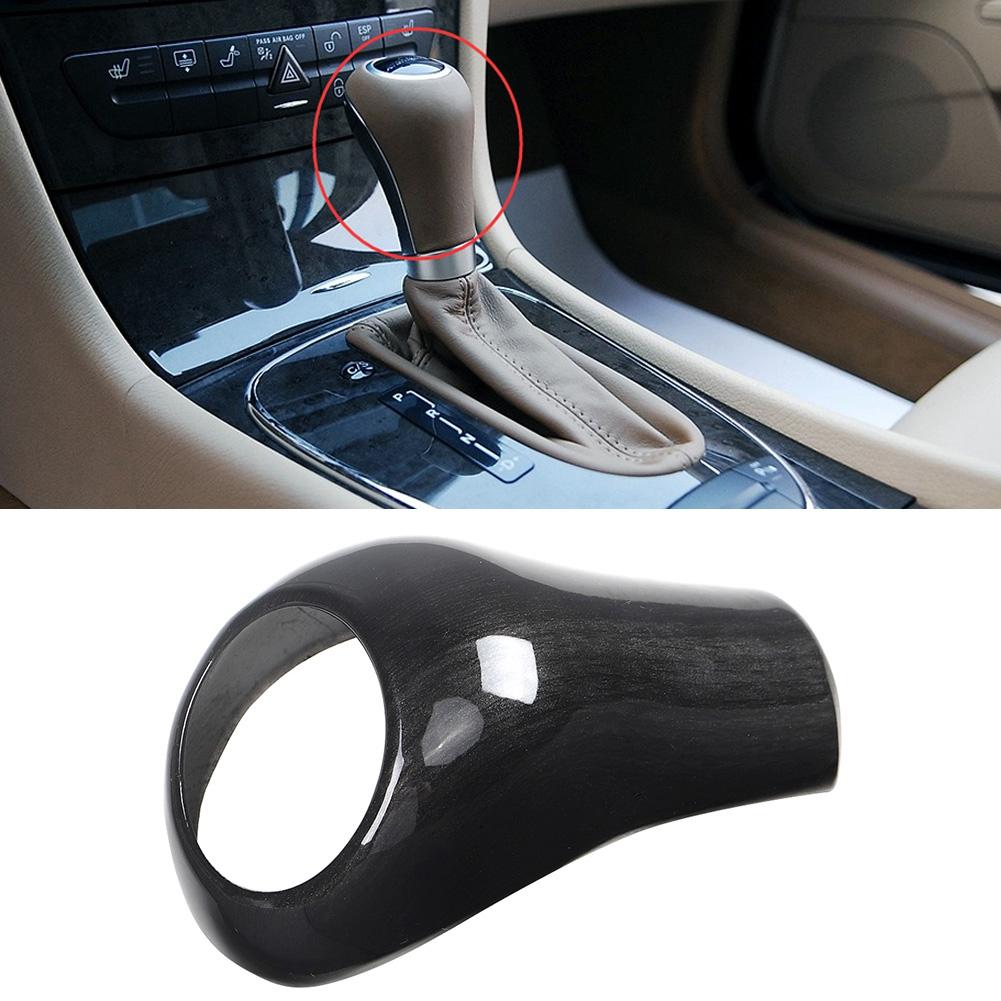 Växelspaksknoppskydd Passar för Mercedes Benz a c e g GLS Vänsterstyrd(Svart träkorn )