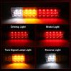 20LED Tail Lights Brake Stop Light Turn Signal Reverse DRL Driving Light 12V 24V for Car Trailer Offroad UTE RV Van Truck Lorry