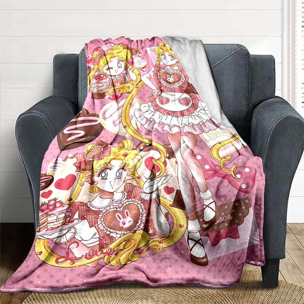 Sailor Moon Adventure Blanket Warmthful Decor Blanket Versatile for Sofa Sofa Couch Office Bed Picnics Warmthful Decor Best Holiday Y3