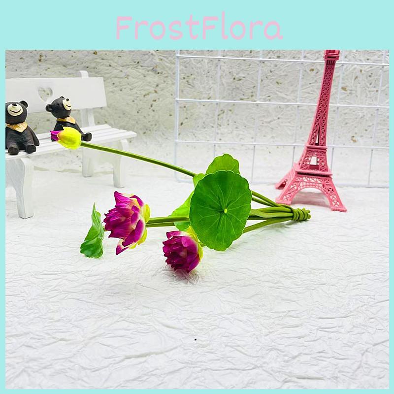 Lotus Realistic Silk Bonsai 7 Head Artificial Flower For Home Interior Decor