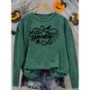 Women's Fun Printed Graphic Round Neck Long Sleeve T-Shirt