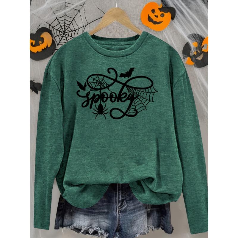 Women's Fun Printed Graphic Round Neck Long Sleeve T-Shirt