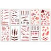 Halloween Day 10-Sheet Tattoo Makeup Tattoo Stickers Halloween Party Wound Sports Day Makeup Disposable Makeup Stickers 20 Pcs