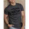 New summer men's casual loose plus size T-shirt with graphic print sporty and comfortable round neck short sleeved shirt since 1