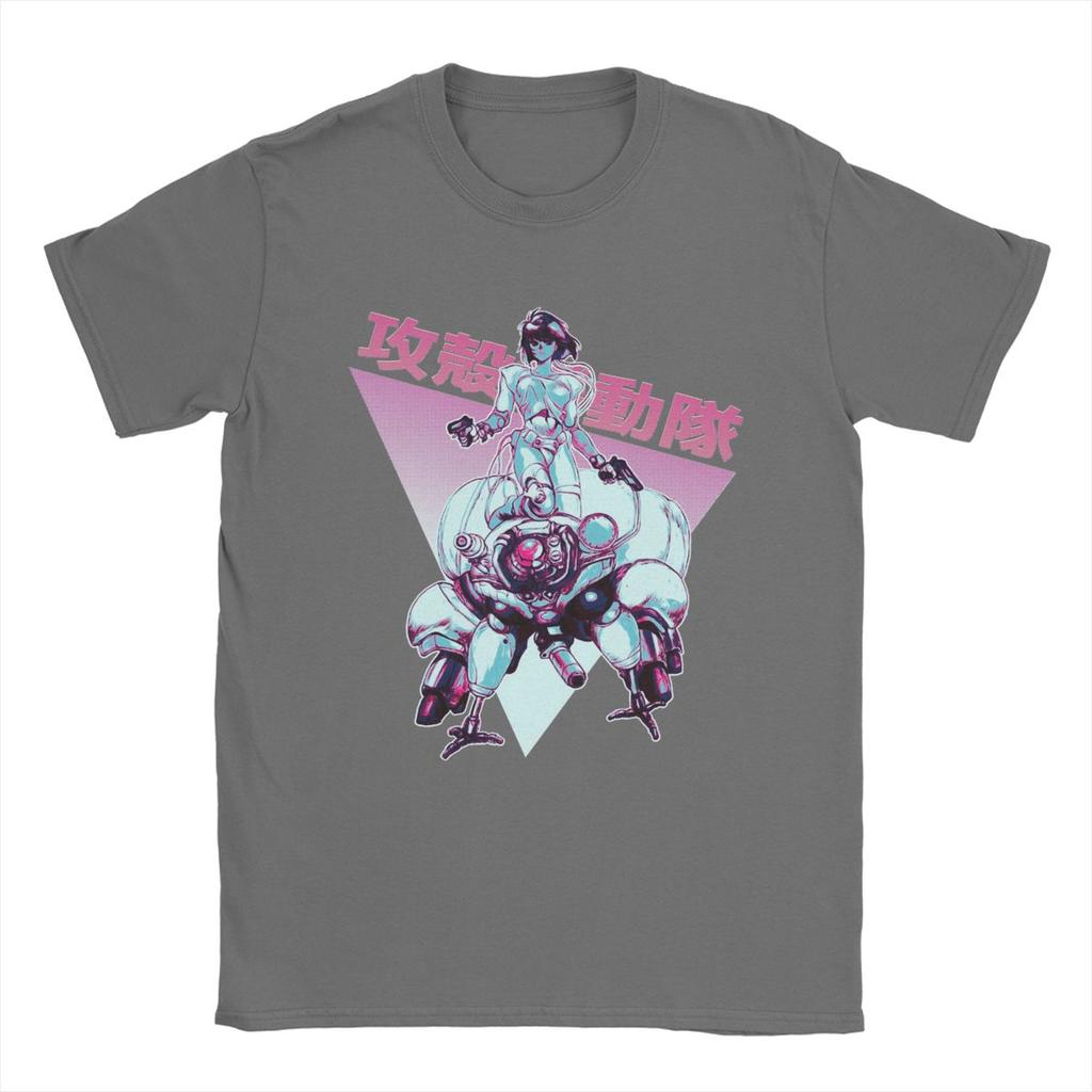 Fashion Motoko Kusanagi Ghost In The Shell T-Shirts Men Pure Cotton T Shirts Anime Short Sleeve Tees Printing Clothes