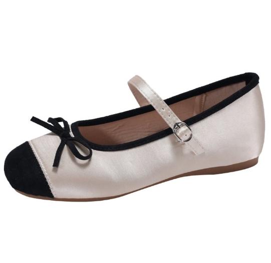 

Новые весенние туфли-балетки с бантом-бабочкой для женщин, уличная обувь для платья, женские туфли на плоской мягкой подошве 40 чёрный
