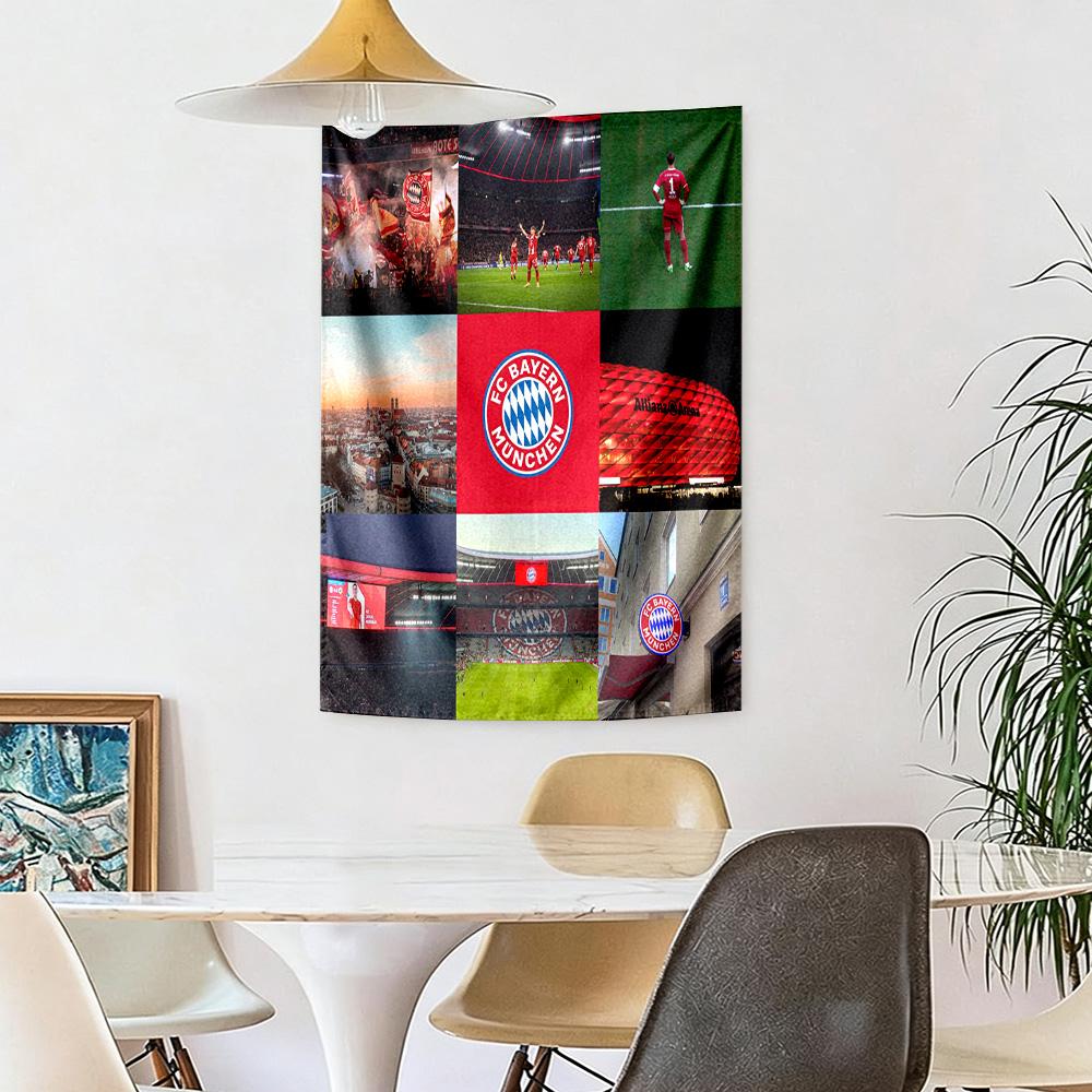 Bayern Munich Wall Decor Tapestry Art For Pet Memorial Birthdaywedding Party Backdrop Family Gift