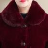 Thick Warm Winter Coat for Senior Women Luxury Fur Lined Jacket Fashionable Outfit for Elderly Ladies