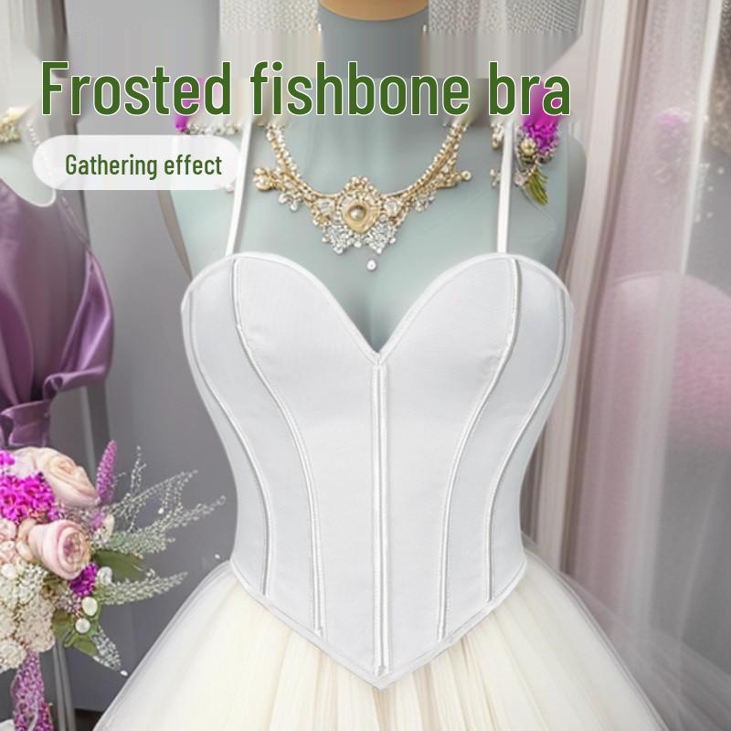 Matte Bandeau Body Shaping Corset Lingerie with Fishbone Structure for Women