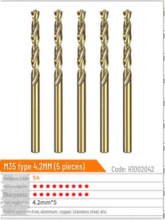 Huhao Cobalt Alloy Twist Drill Bit Set for Electric Hammer and Stainless Steel.