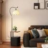Smart Solid Wood Sofa Side Table Lamp