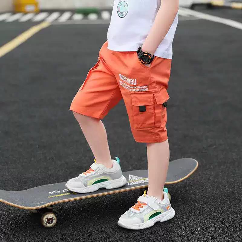 Summer Teenage Boys Pants Casual Letter Short Trousers For Kids Children Comfortable Pants