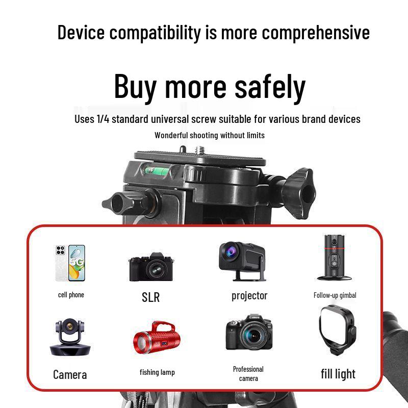 2025 Portable Camera & Phone Tripod with 360° Rotation and Gimbal