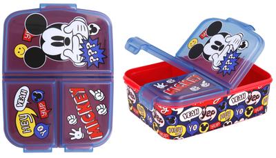 Lancheira MICKEY MOUSE para Lanches 3 Compartimentos