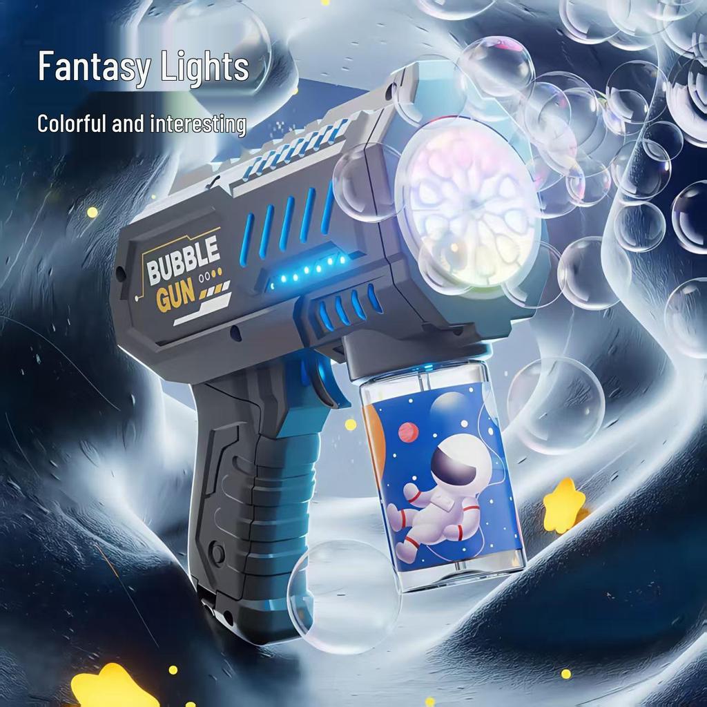 Automatic Space Bubble Gun - Luminous Handheld Toy for Kids