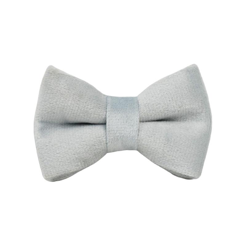 Light Blue Velvet Cat Collar with Cute Bell and Bow Tie Neckerchief Small