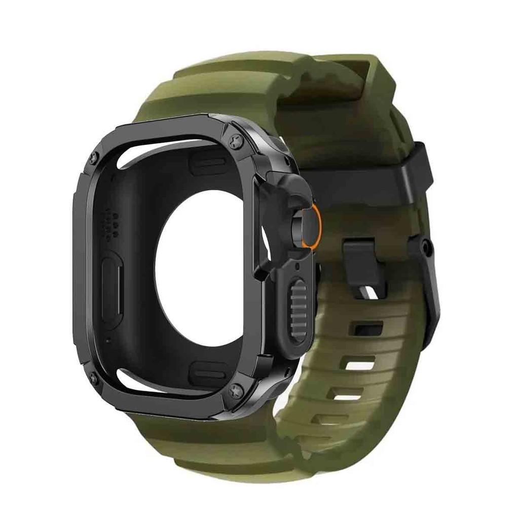 Silicone Strap+TPU PC Case For Apple Watch Ultra 3 2 1 49mm for iWatch Series 11 10 46mm band for Iwatch 9 8 7 6 5 4 45mm 44mm