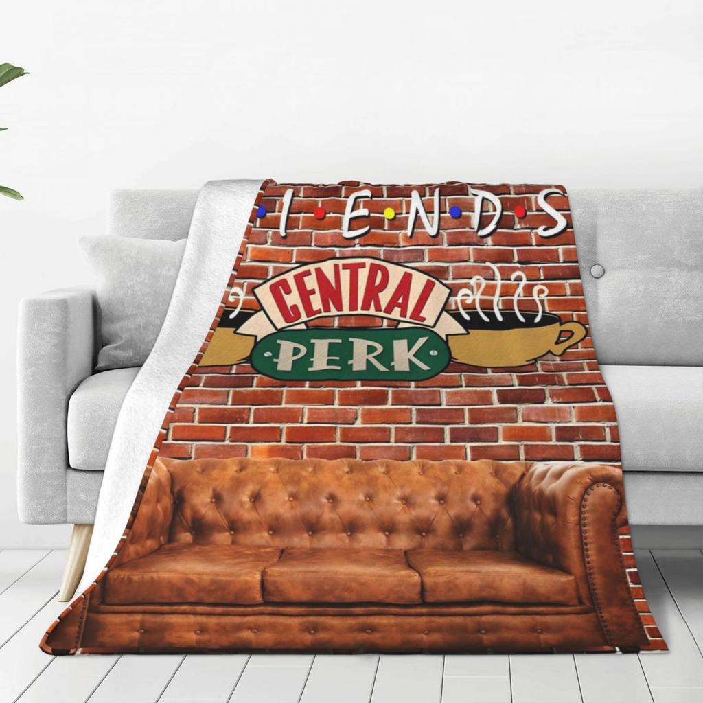 Přátelé TV Seriál Tepládeka Cartoon Central Perk Cestovní Plyšovádeka Zábavná Domácí Dekorace Flanelové Povlečení Pokrývka Postele