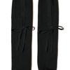 LACE RIBBON LEG WARMER - BLACK