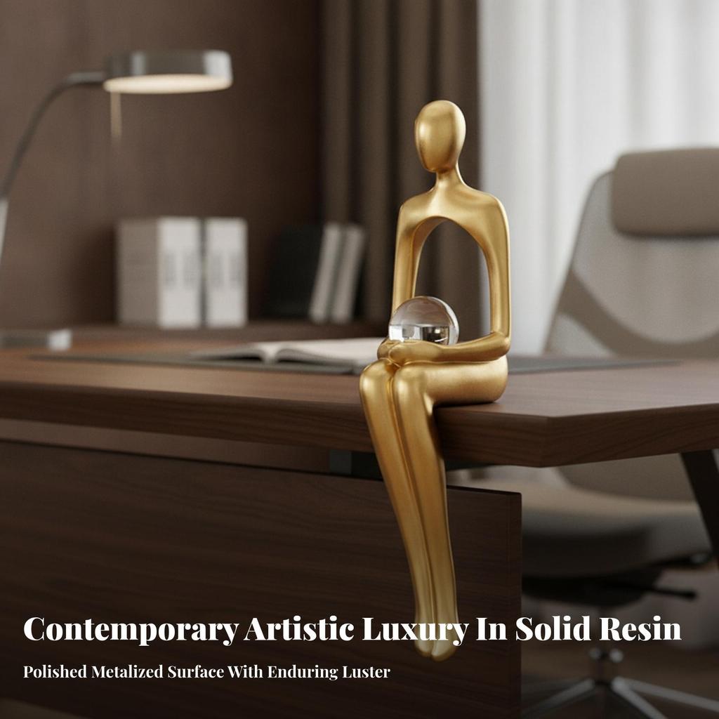 Low-Maintenance Modern Art Human Figurine Sturdy Sculpture Compact